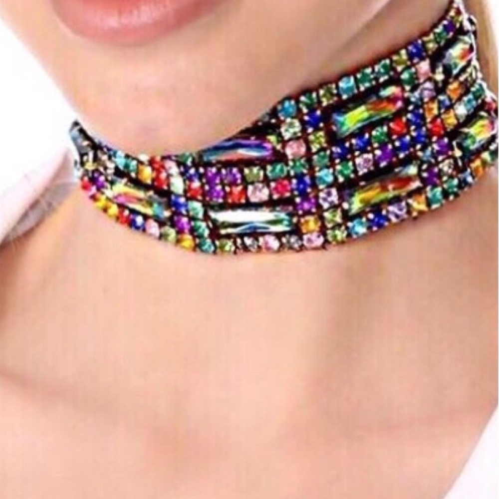 Multi Color Choker Necklace (New)